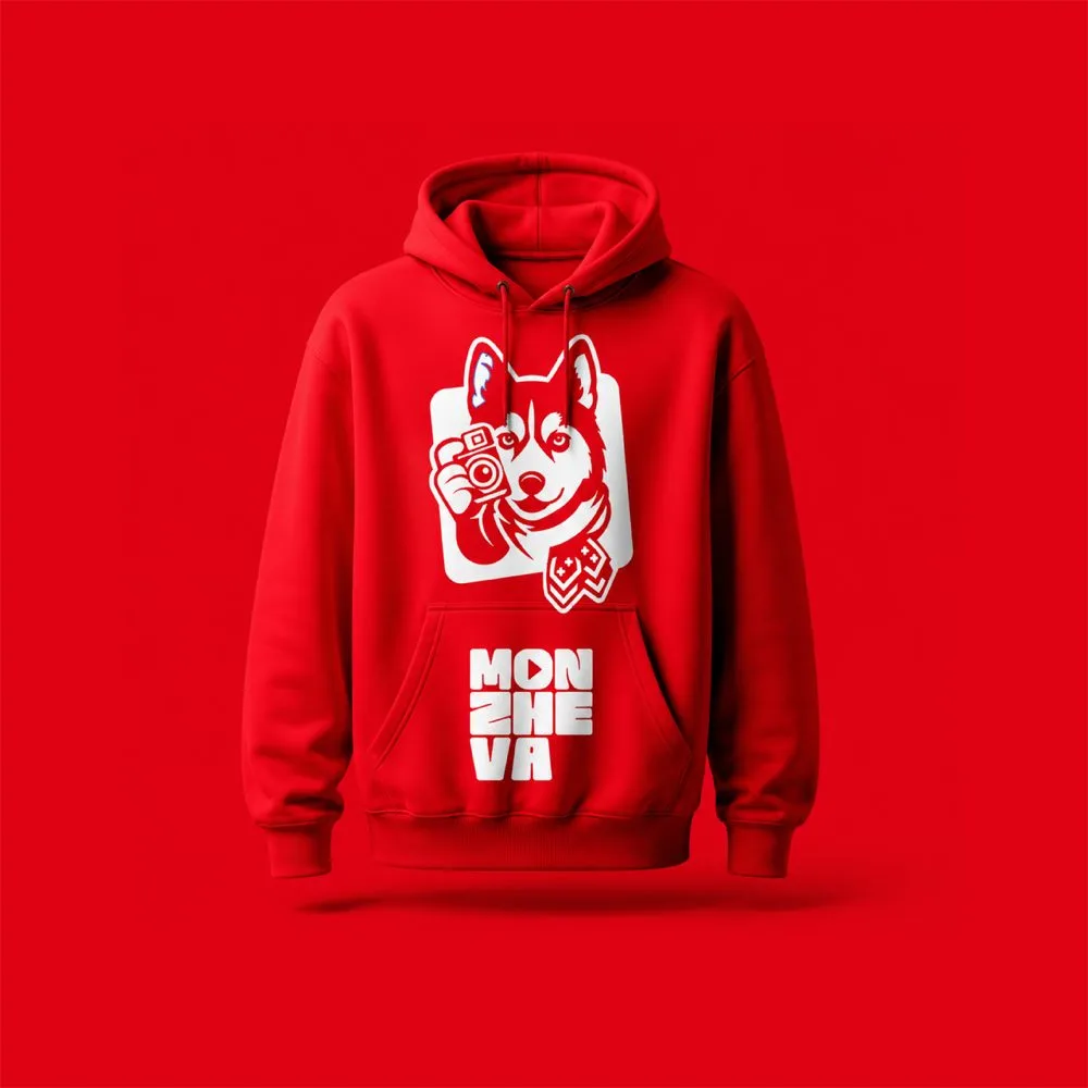 Hoodie roja MONZHEVA